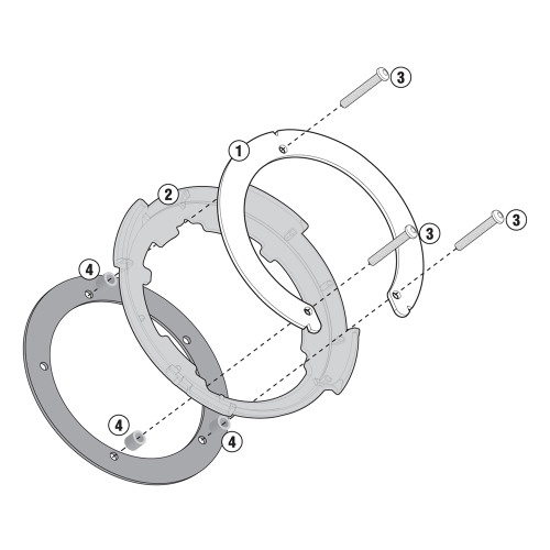 GIVI Крепеж TANKLOCK сумки на бак мотоцикла Yamaha MT-09 Tracer (