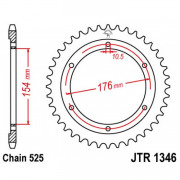 JT Звезда цепного привода JTR1346.43