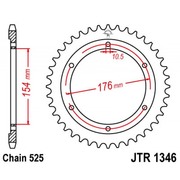 JT Звезда цепного привода JTR1346.43