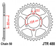 JT Звезда цепного привода JTR488.44