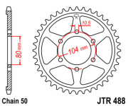 JT Звезда цепного привода JTR488.44
