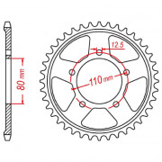 MTX Звезда цепного привода аналог JTR1331.42ZBK