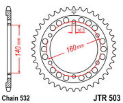 JT Звезда цепного привода JTR503.45