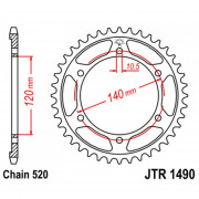 JT Звезда цепного привода JTR1490.37
