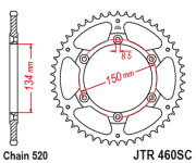 JT Звезда цепного привода JTR460.48SC