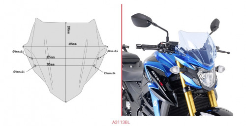 GIVI Стекло ветровое Suzuki GSX-S750 (17-18)