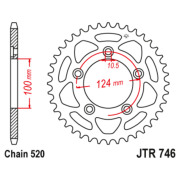 JT Звезда цепного привода JTR746.46