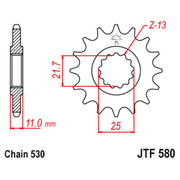 JT Звезда цепного привода JTF580.16