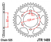 JT Звезда цепного привода JTR1489.40