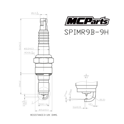 MCP Свеча зажигания аналог IMR9B-9H 