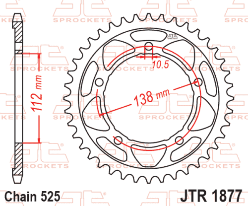 JT Звезда цепного привода JTR1877.45