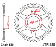 JT Звезда цепного привода JTR488.46