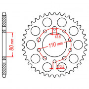 MTX Звезда цепного привода аналог JTR1332.45ZBK