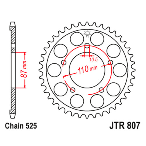 JT Звезда цепного привода JTR807.48ZBK