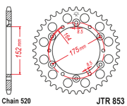 JT Звезда цепного привода JTR853.48