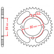 MTX Звезда цепного привода аналог JTR1910.32