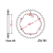 JT Звезда цепного привода JTA761.38
