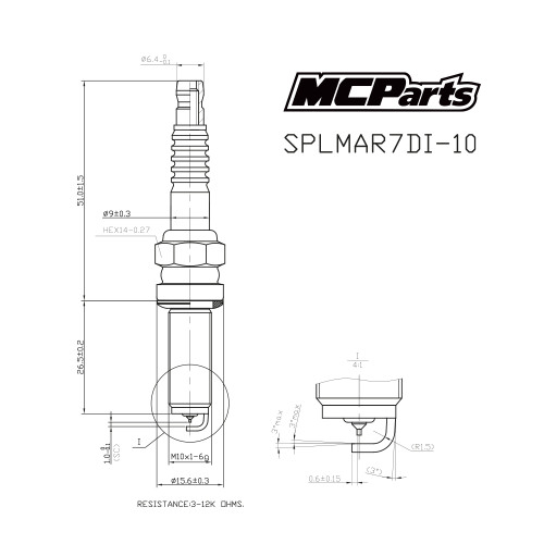 MCP Свеча зажигания аналог LMAR7DI-10