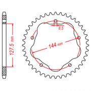 MTX Звезда цепного привода аналог JTR752.39