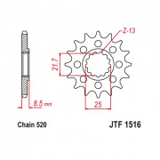 JT Звезда цепного привода JTF1516.16