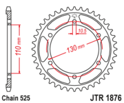 JT Звезда цепного привода JTR1876.44ZBK