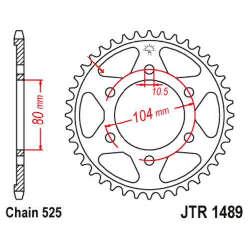 JT Звезда цепного привода JTR1489.41ZBK