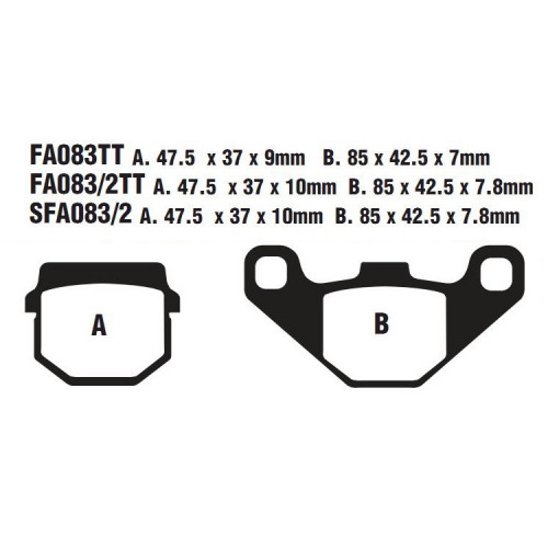 EBC Тормозные колодки органические для скутера