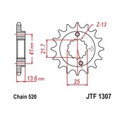 JT Звезда цепного привода JTF1307.14
