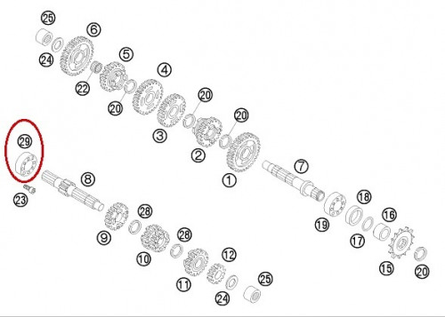 KTM Подшипник шариковый 65 SX -08 