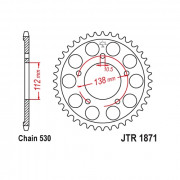 JT Звезда цепного привода JTR1871.48ZBK