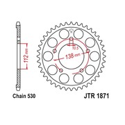 JT Звезда цепного привода JTR1871.48ZBK