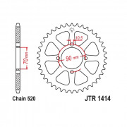JT Звезда цепного привода JTR1414.43