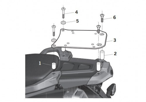 GIVI Крепеж центрального кофра Yamaha XT 660Z Tenere (08-16)